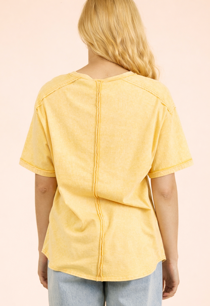 Yellow Mineral Pocket Top