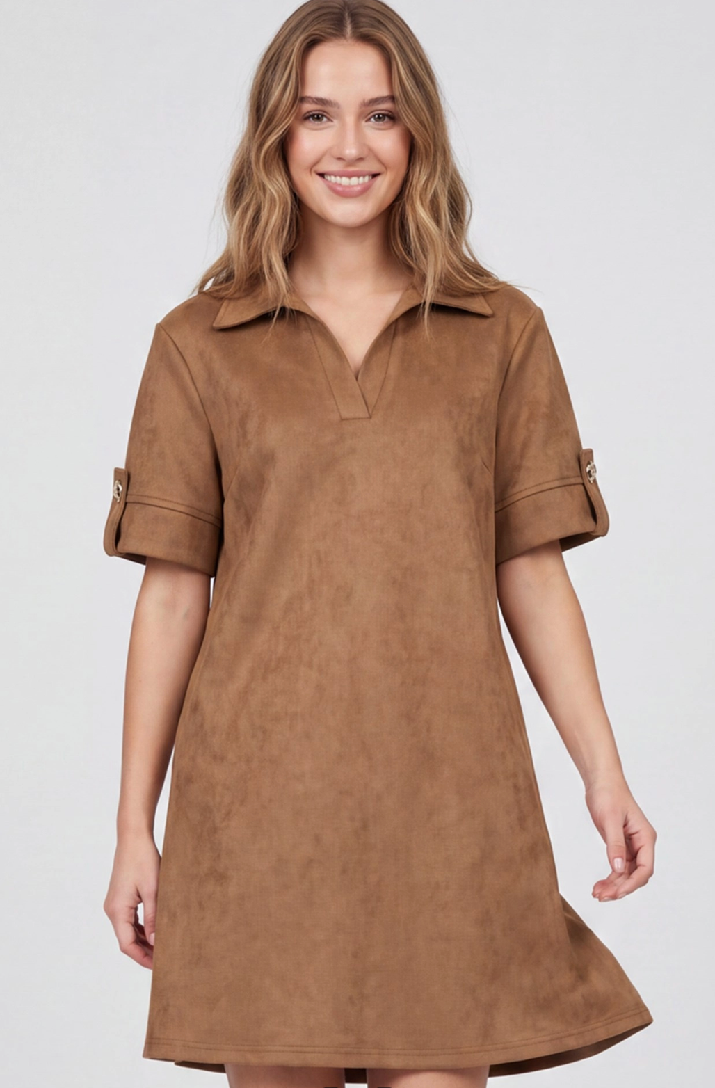 Faux Suede Dress