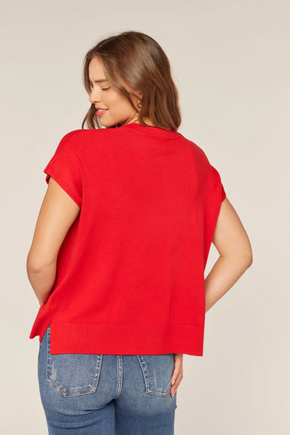 Kansas City Graphic Cap Sleeve Knit Top