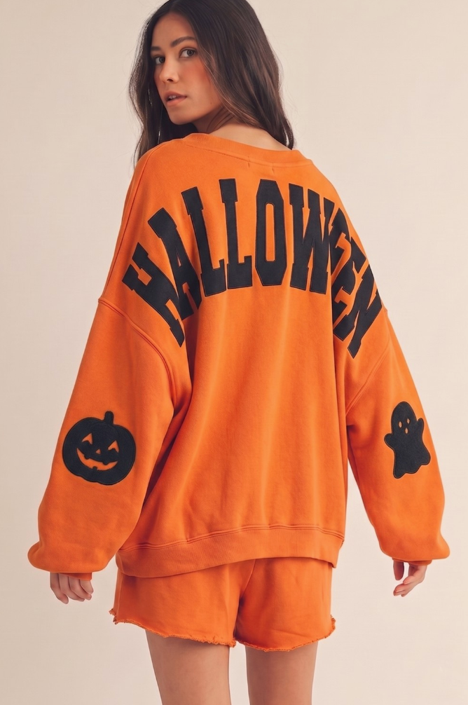 Halloween Embroidered Sweatshirt