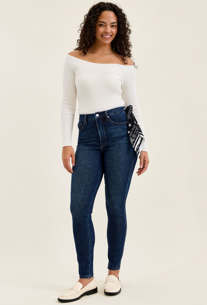 Sienna High Waist Bandana Skinny Judy Blue Jeans
