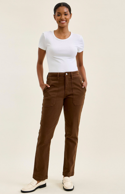Mahogany High Waist Judy Blue Aurora Weekender Jeans