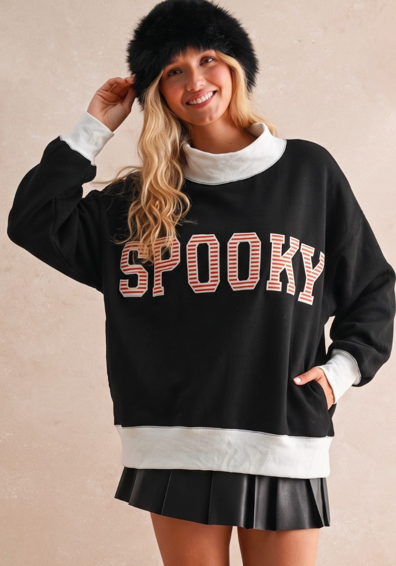 Spooky Mock Neck