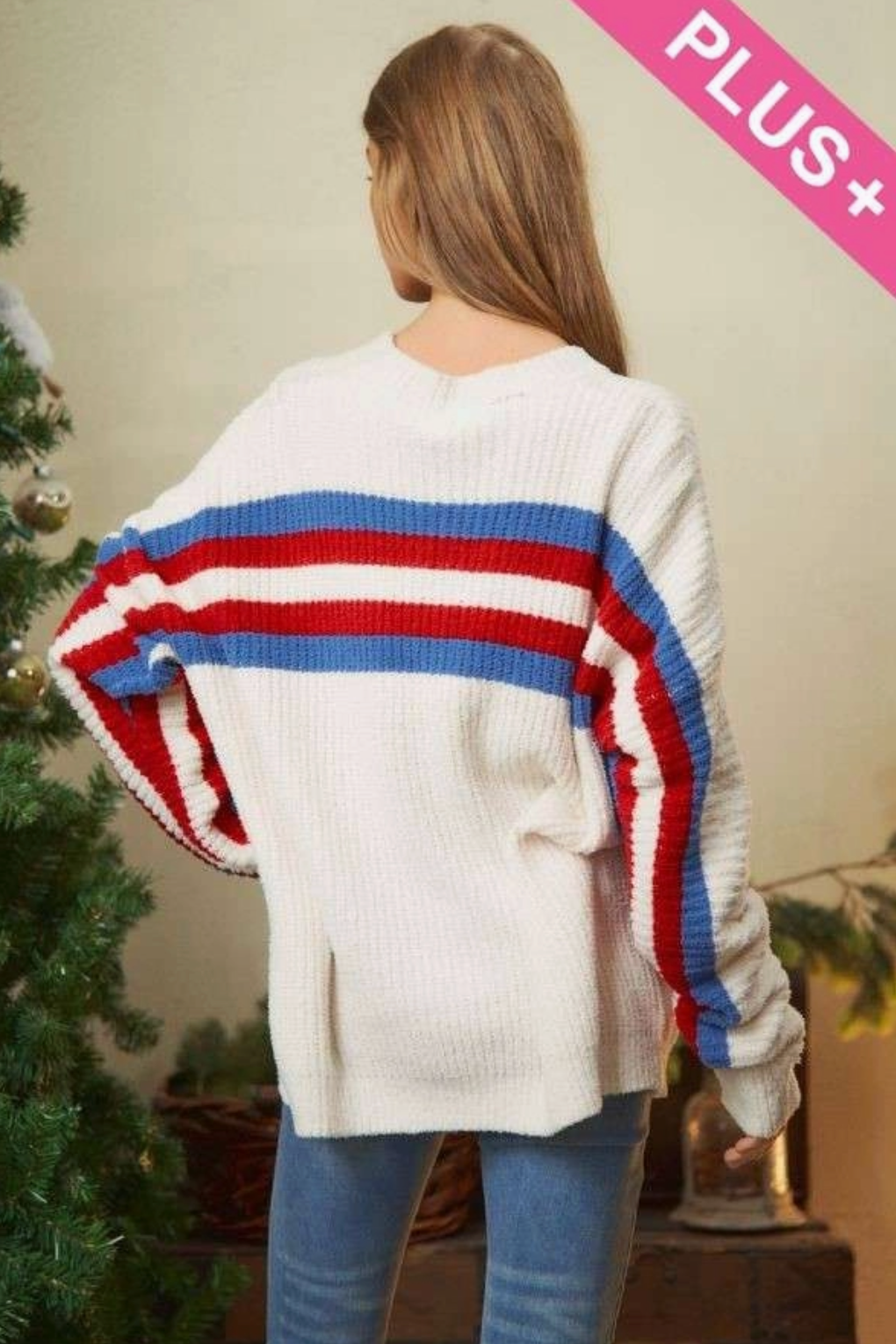Red/Blue Sweater- PLUS