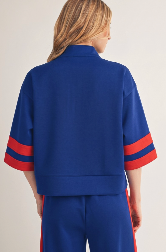 Royal/Crimson Quarter Zip