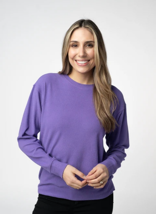 Ribbed Long Sleeve Pullover