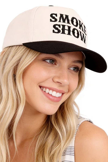 `Two Tone Canvas Cotton Cap: BLACK-186945 / OS