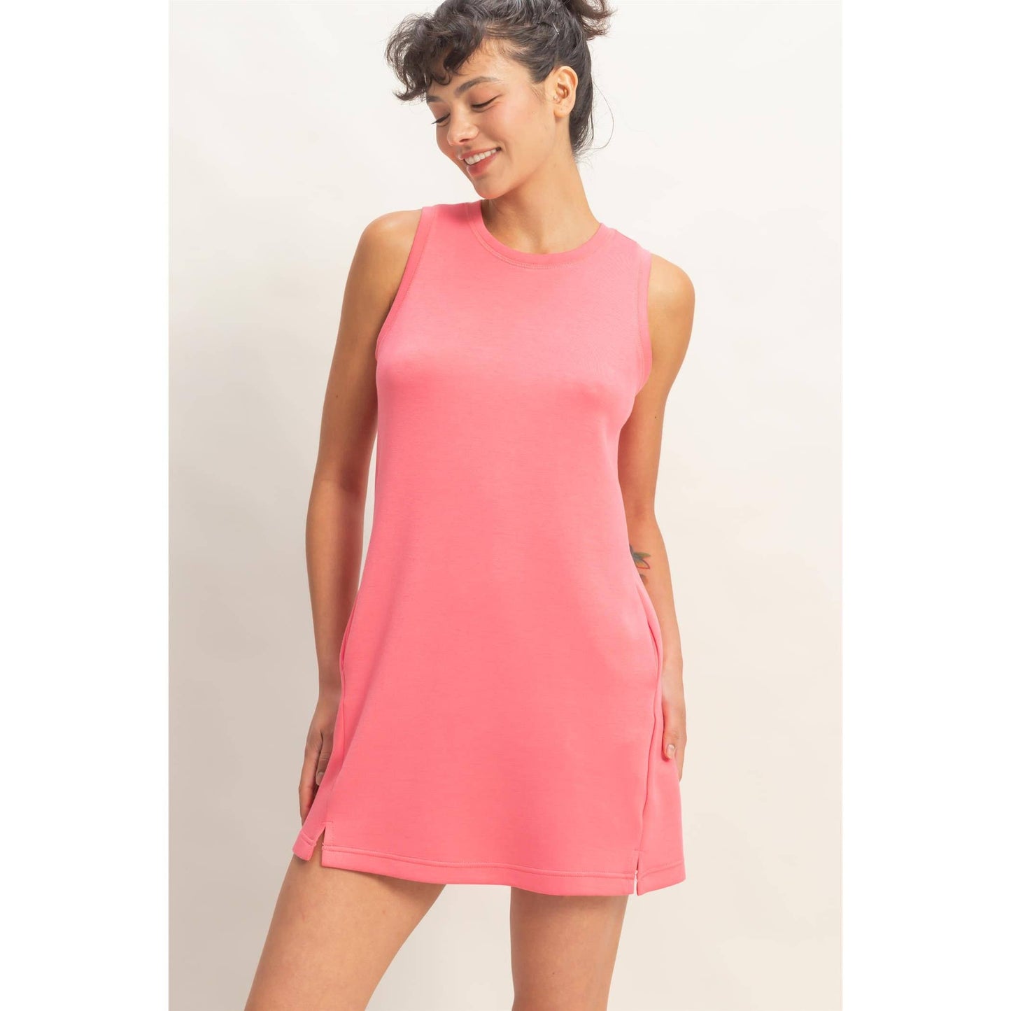 Crew Neck Tank Mini Dress