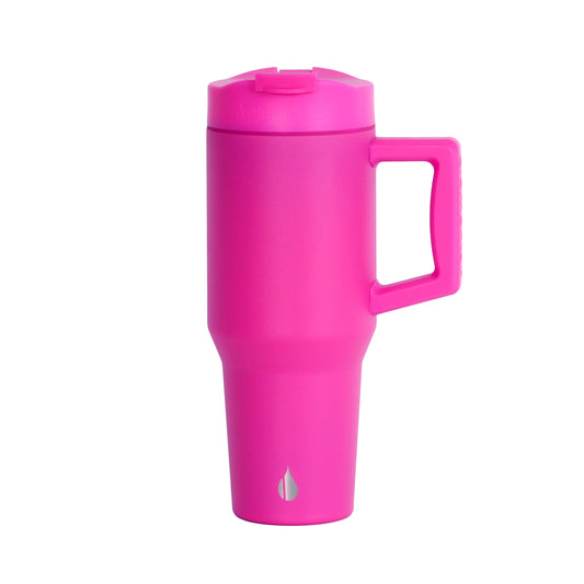 32oz Pink Dual Sip Straw Tumbler