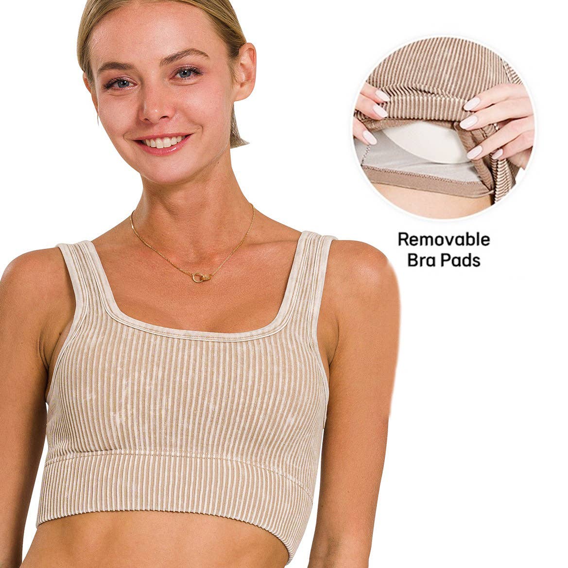 `Washed Seamless Tank Top - Zenana: ASH GREY-149910 / L/XL