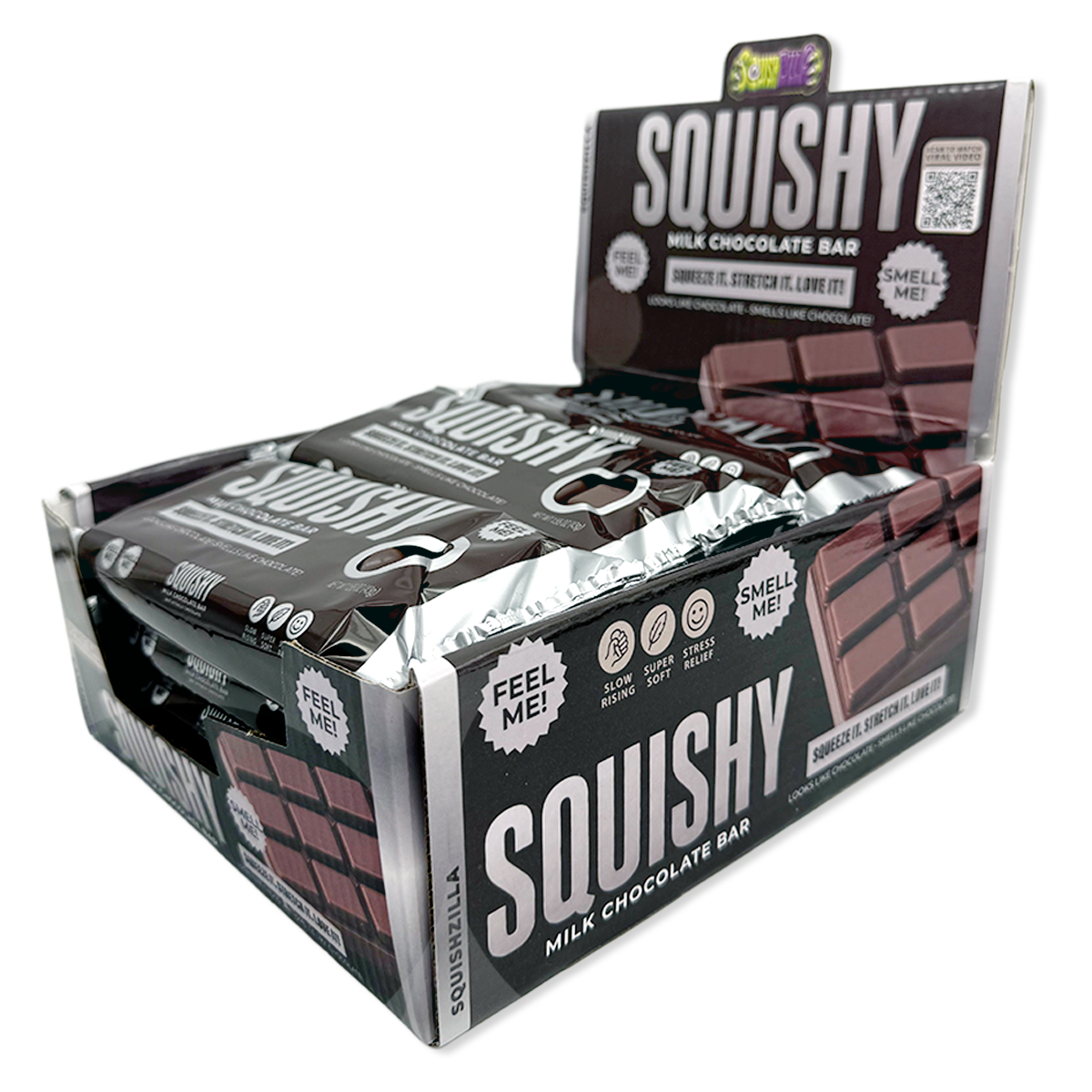 Fun Doh Scented Chocolate Bar Slow Rise Squishy - 12/Display: Wholesale Pric