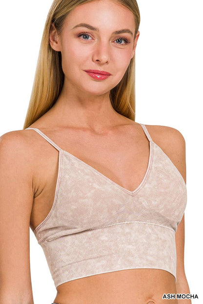 `Zenana Washed Seamless Rib Tank: DKGREEN-161045 / L/XL