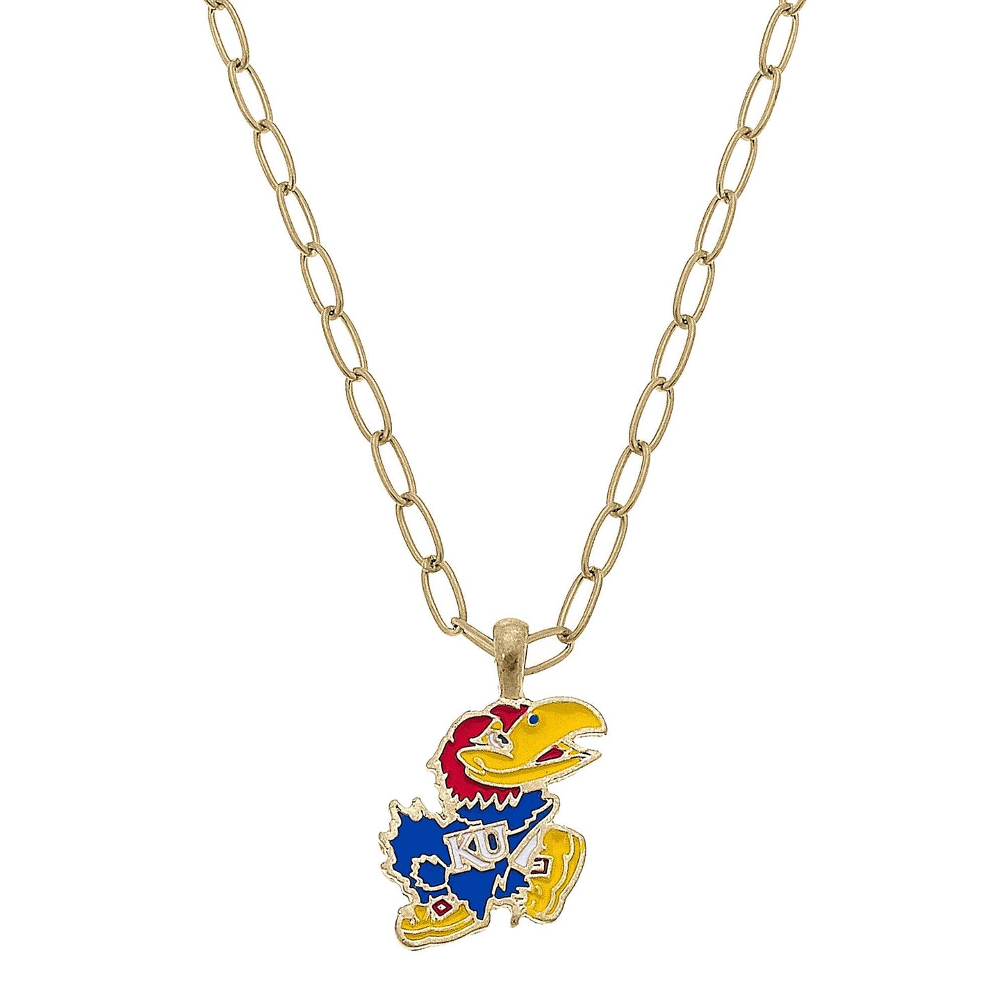 Kansas Jayhawks Enamel Pendant Necklace