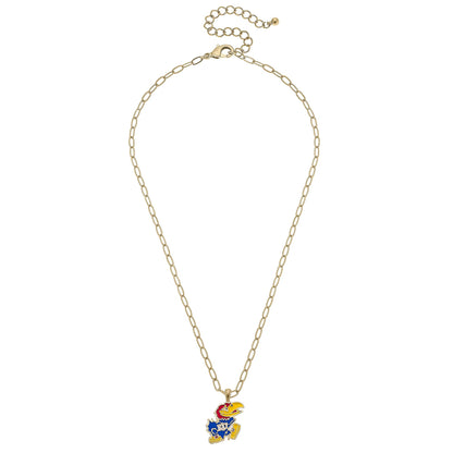 Kansas Jayhawks Enamel Pendant Necklace