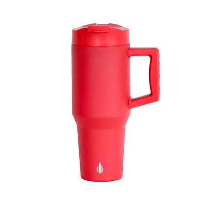 32oz Red Dual Sip Straw Tumbler