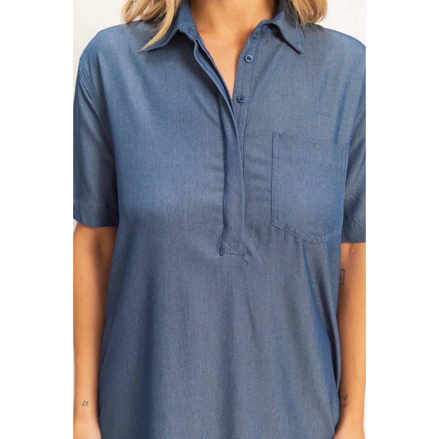 Collared Shirt Dress