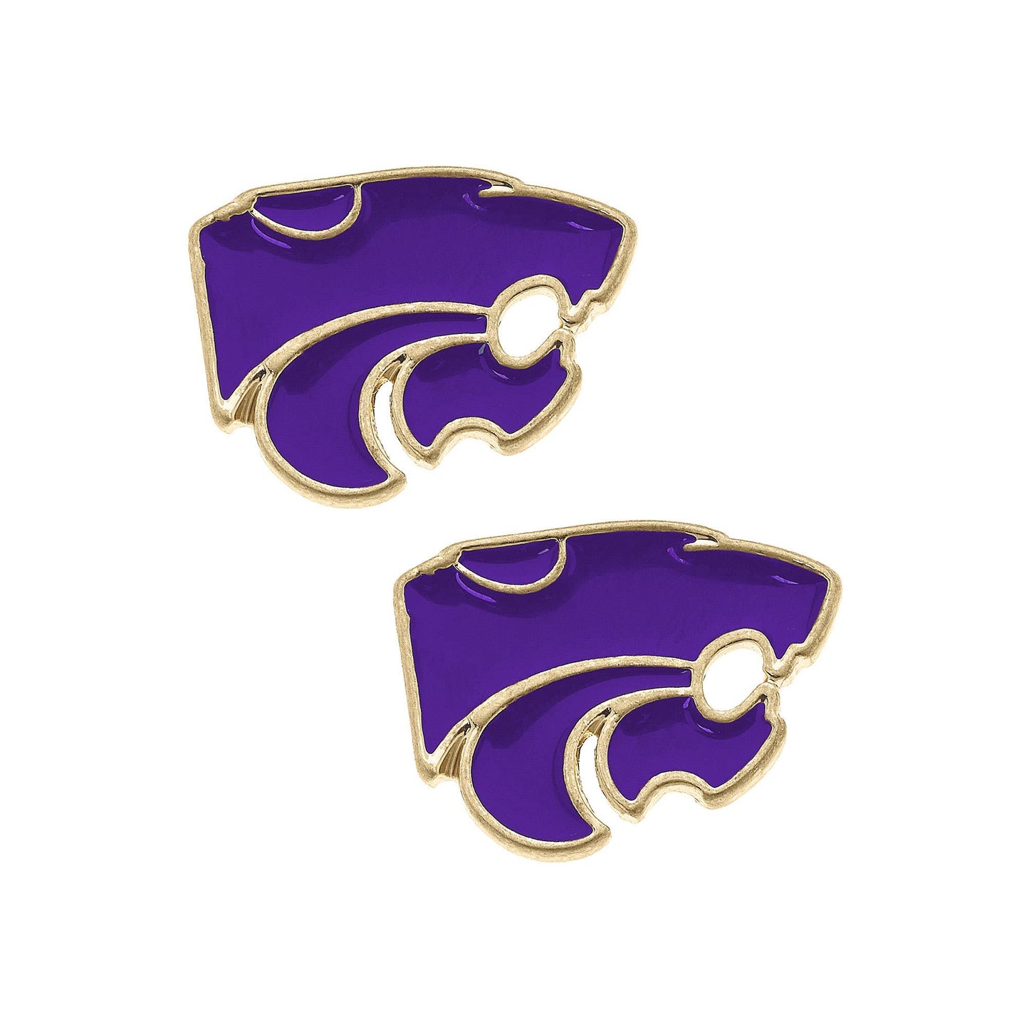 Kansas State Wildcats Enamel Stud Earrings in Purple