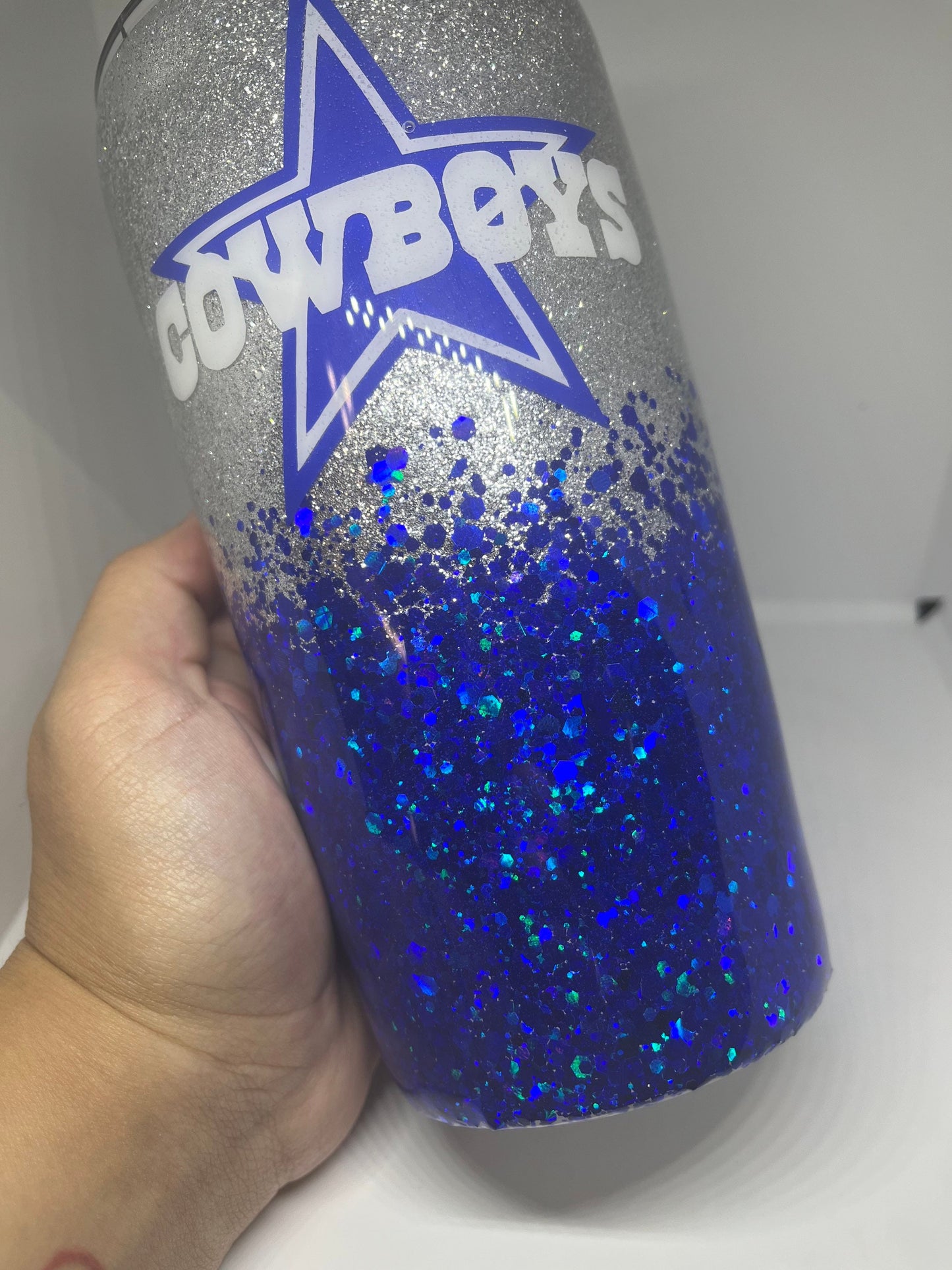 Cowboys Glitter Tumbler