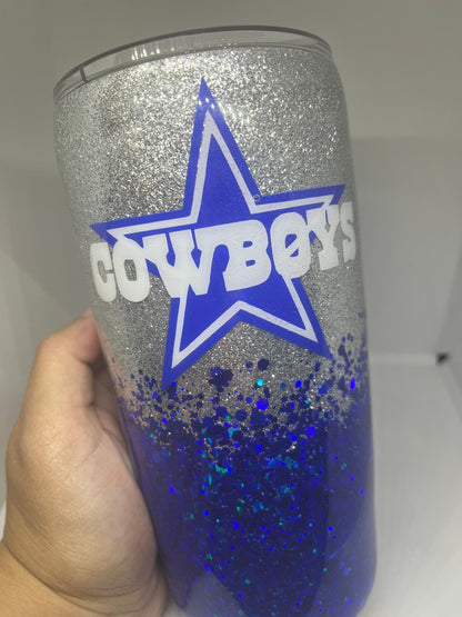 Cowboys Glitter Tumbler