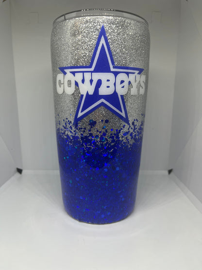 Cowboys Glitter Tumbler