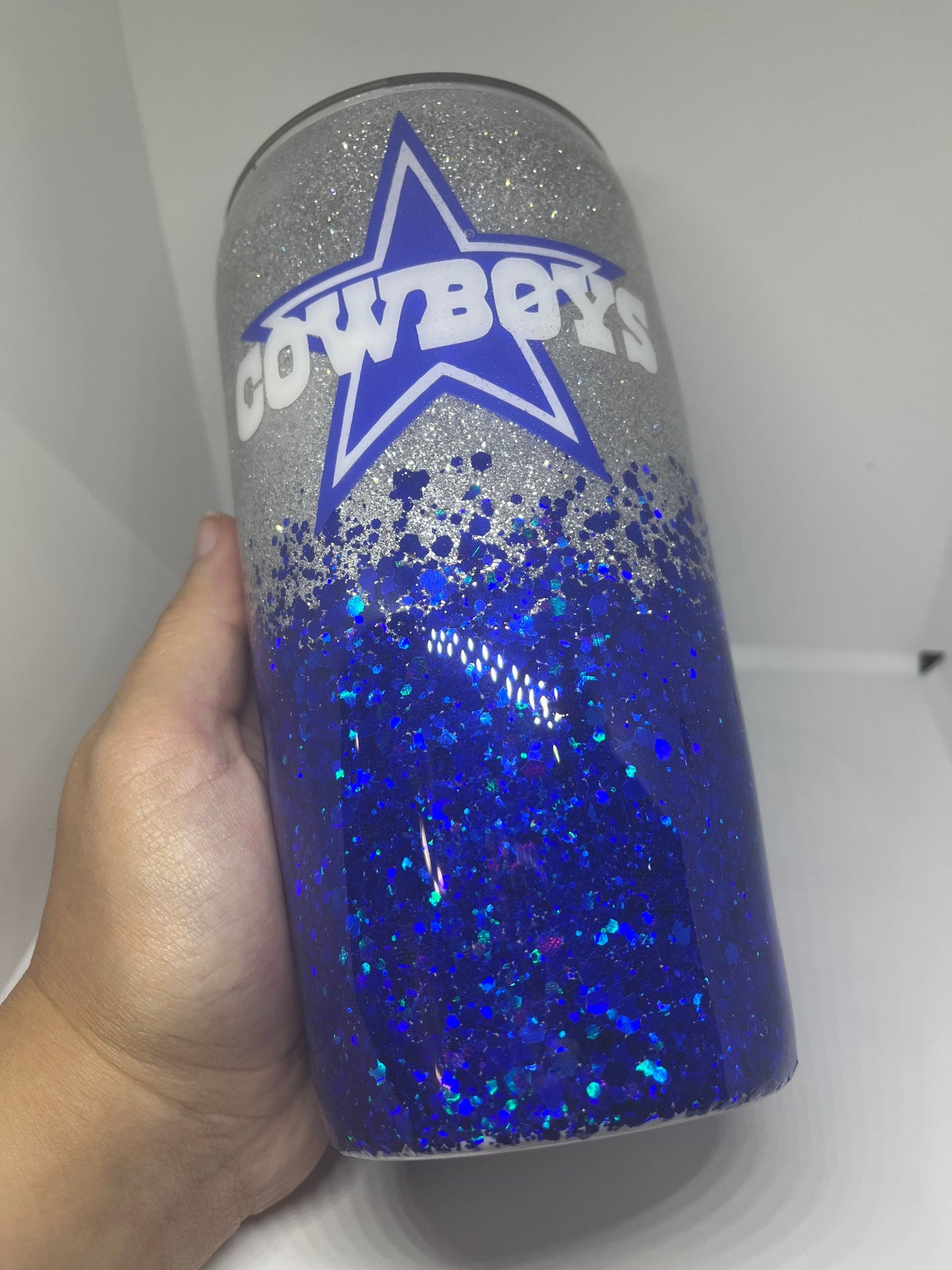 Cowboys Glitter Tumbler