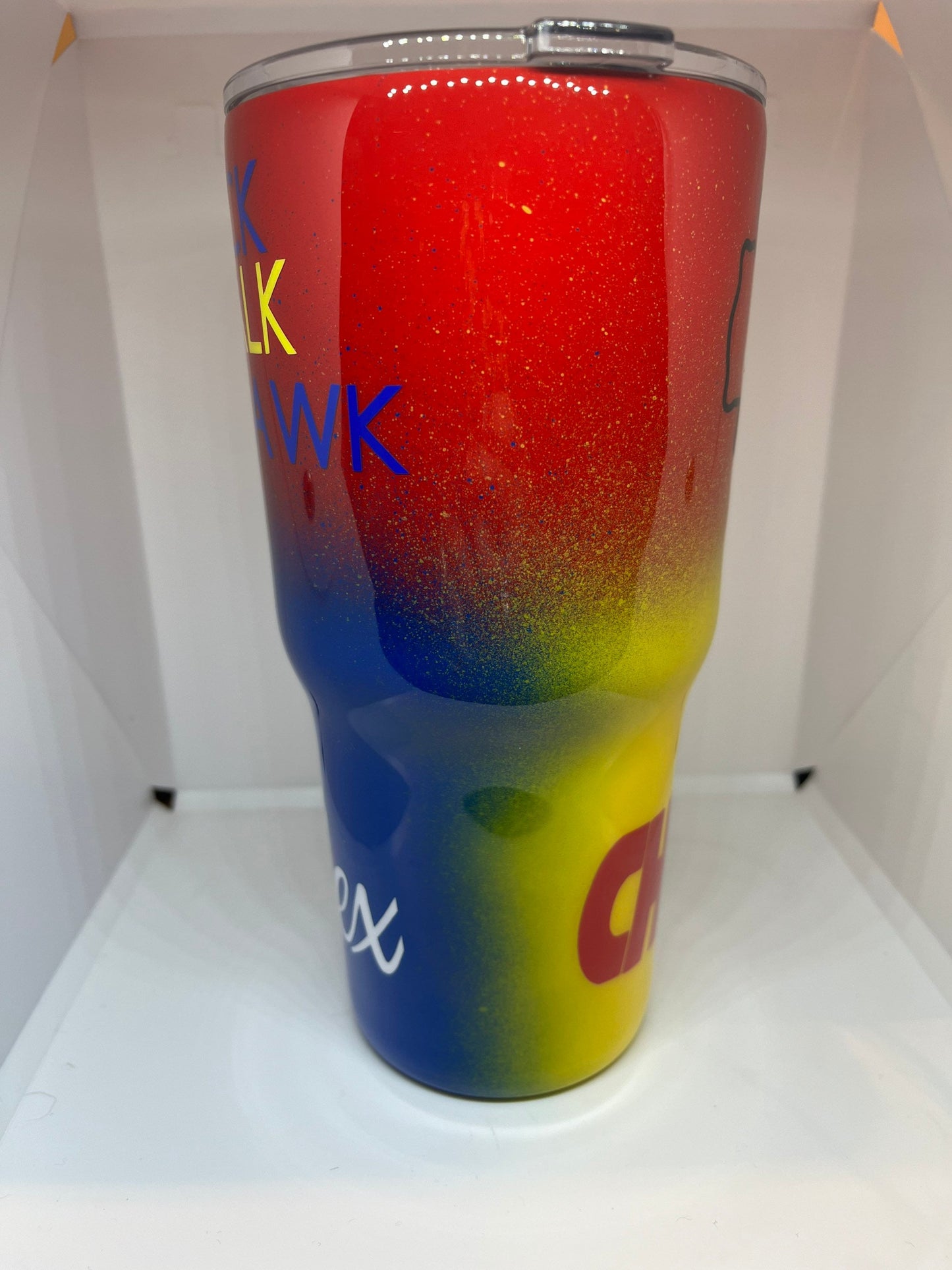 KU/Chiefs Tumbler-NO GLITTER