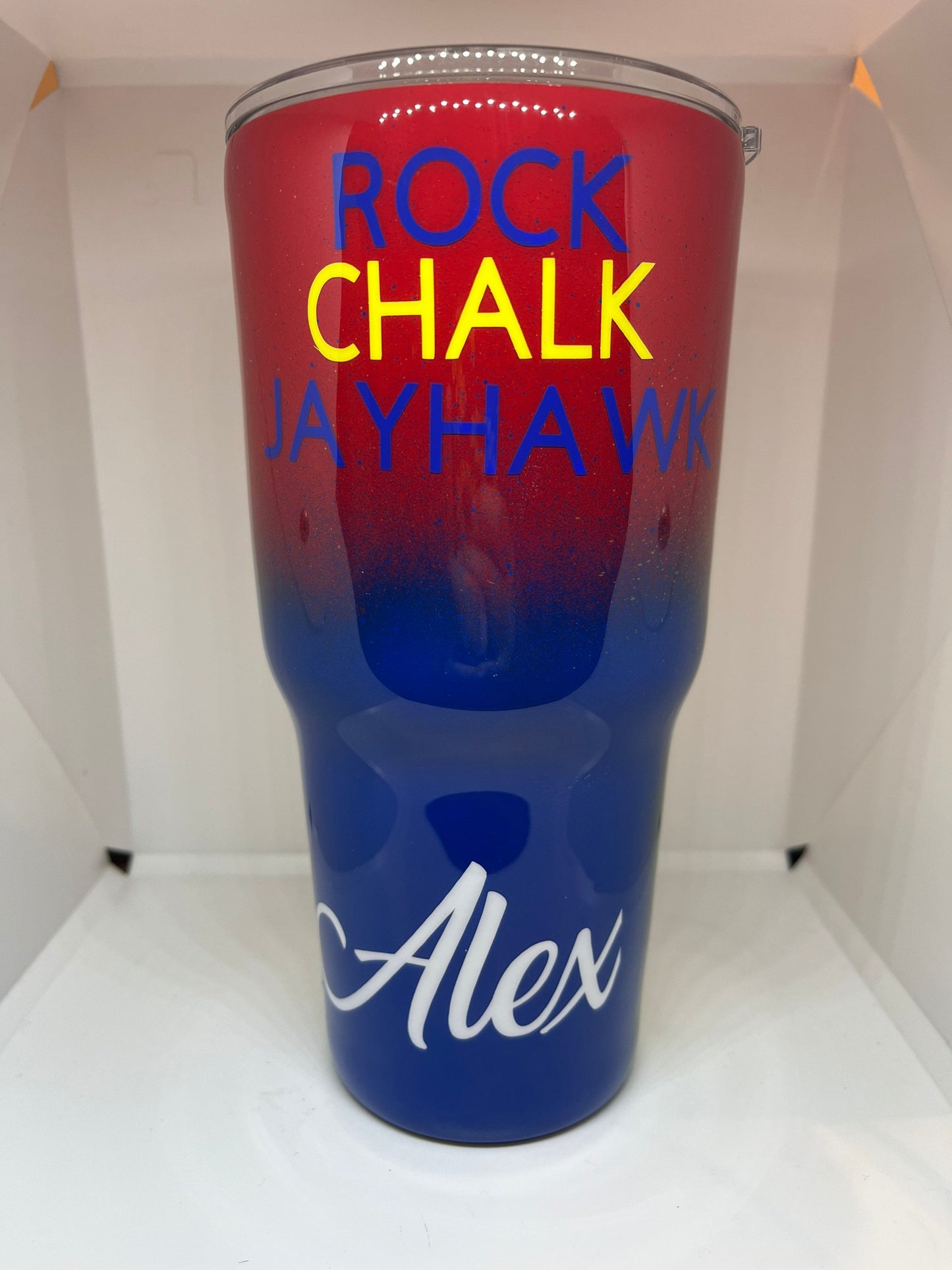KU/Chiefs Tumbler-NO GLITTER