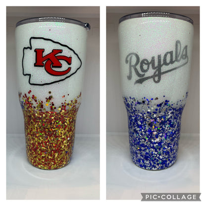 Glitter Chiefs/Royals Tumbler KC