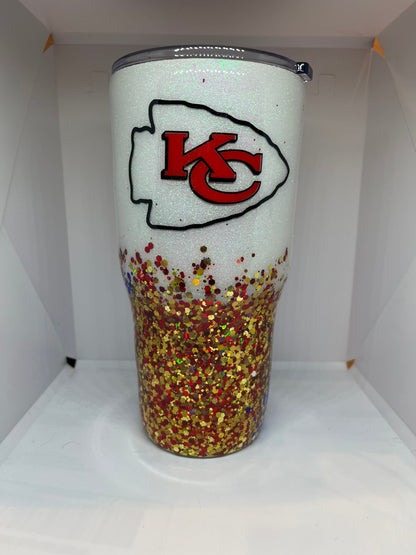 Glitter Chiefs/Royals Tumbler KC